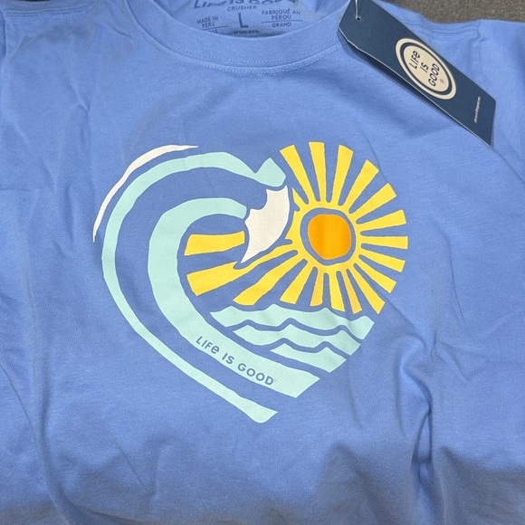 Life is Good Waveheart Short Sleeve Crusher T shirt - Picture 3 of 4